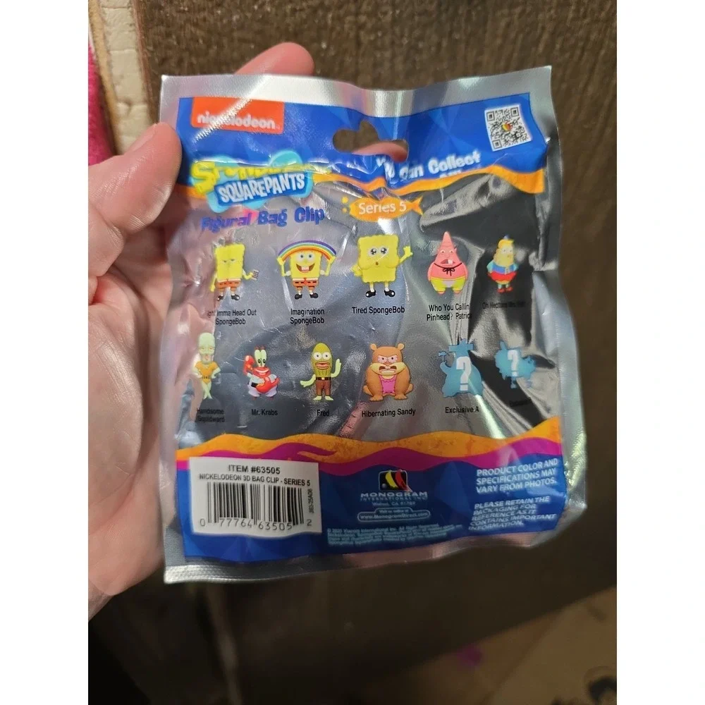 SpongeBob Squarepants Series 5 Figural Bag Clip Nickelodeon Mystery New Sealed